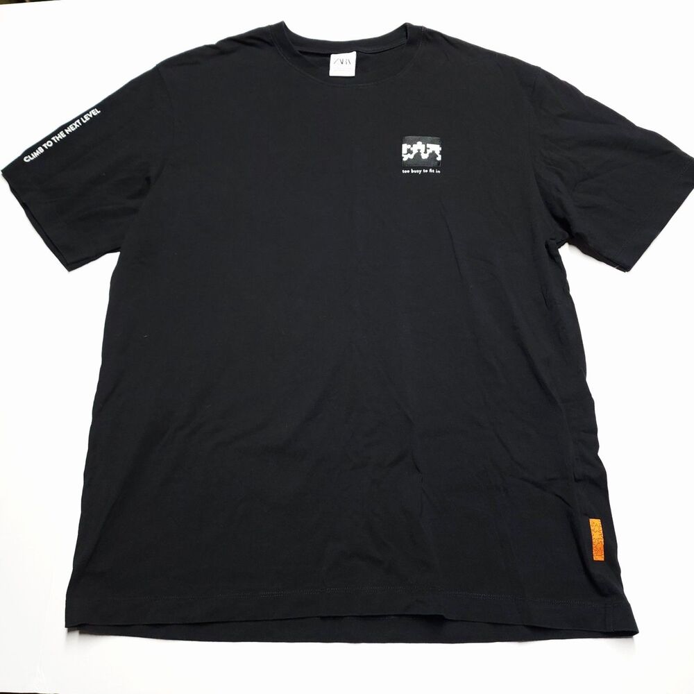 Zara Man Puzzle Piece Too Busy To Fit In Graphic T-Shirt XL NWOT Next Level - Picture 2 of 9